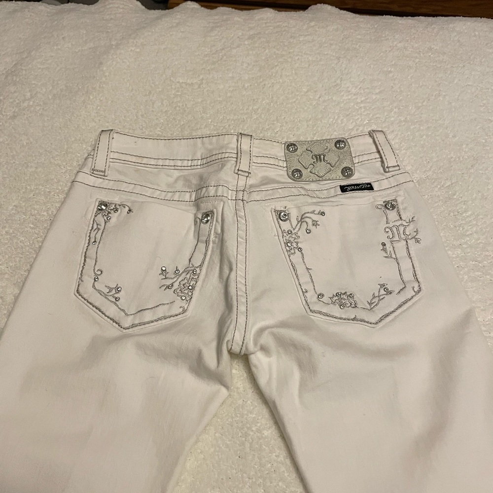 Miss Me white denim pants